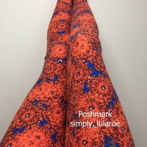 LuLaRoe OS Orange Mandala Leggings